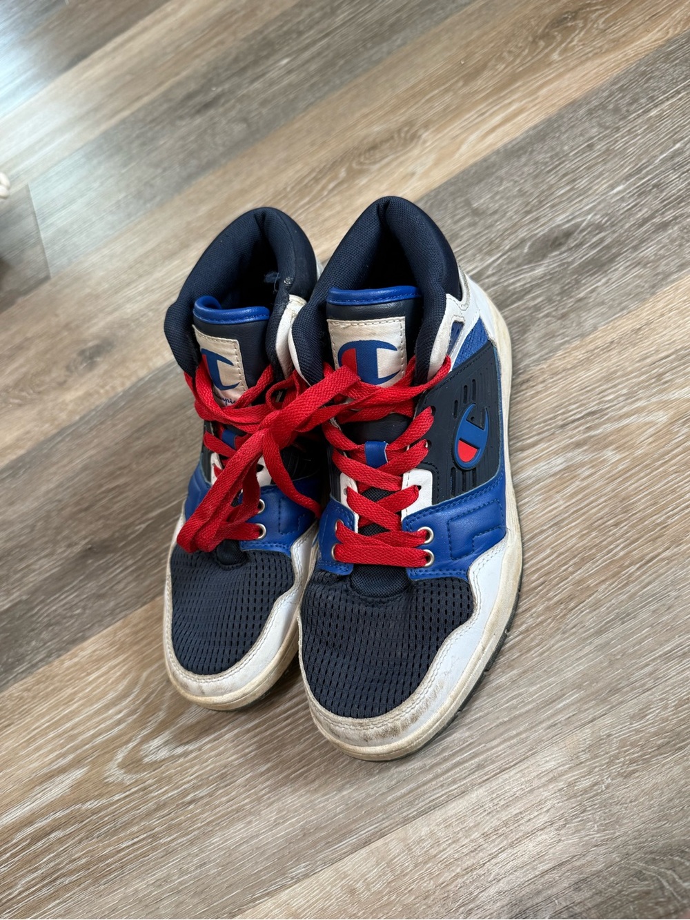 Champion Kids Navy, Blue & Red High-Top Sneakers